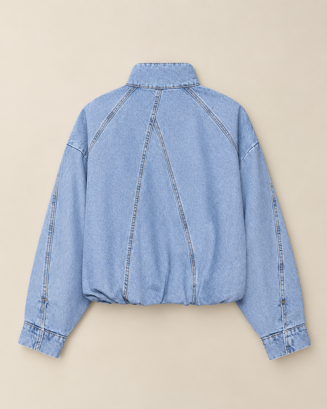 The Sculpted Denim Bomber
