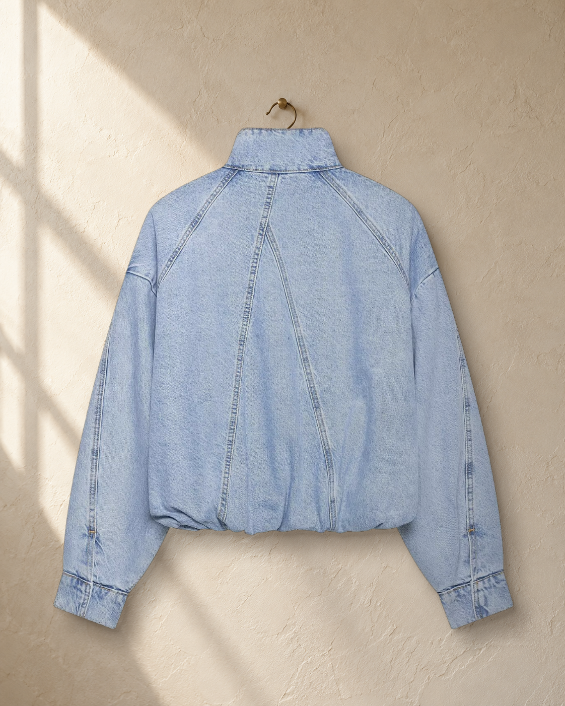The Sculpted Denim Bomber